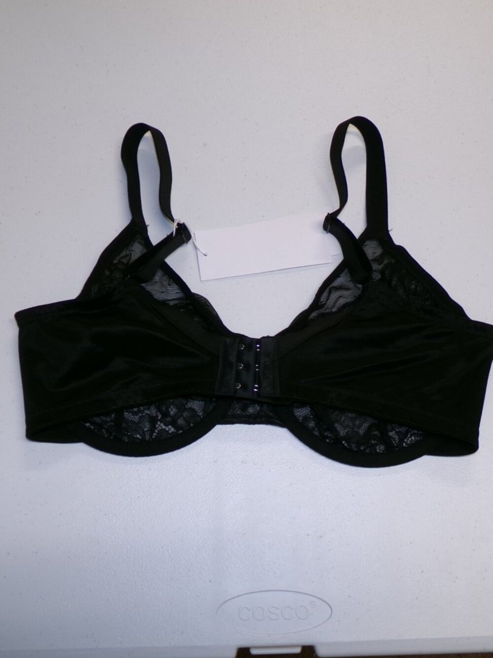 NWT HSIA Sheer Black Lace Underwire Full Figure Bra sz 36DD 36 DD - Picture 2 of 3